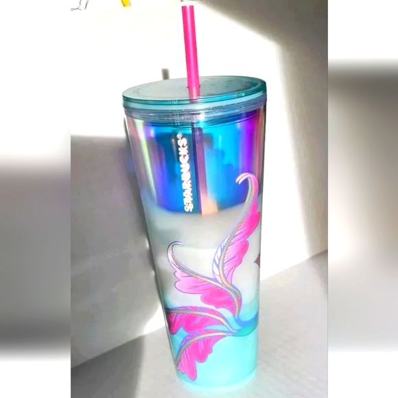 NWT, Starbucks 2024 Holiday Iridescent Holographic Siren Shell Star Lid Tumbler - Picture 6 of 7